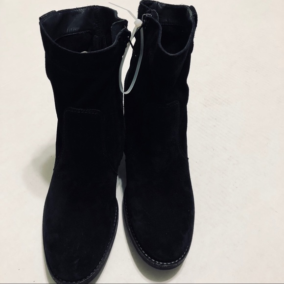 Paul Green black suede ankle boots size USA 9 - Picture 2 of 8